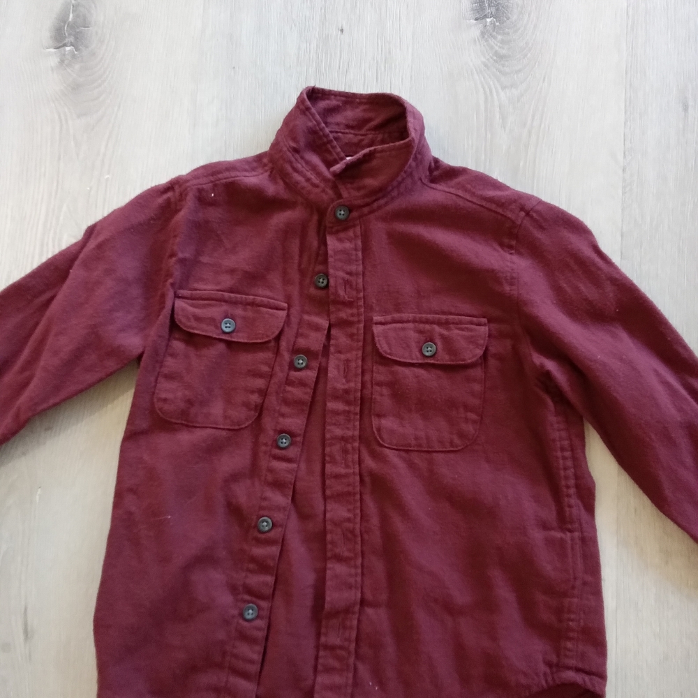 Boys Old Navy Maroon Button Up Shirt